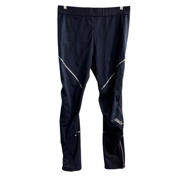 Swix Nordic Blue Women’s Pant Blue Stretch Elastic Waistband Soft Shell Large - Picture 1 of 7